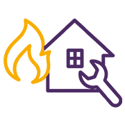 fire restoration icon