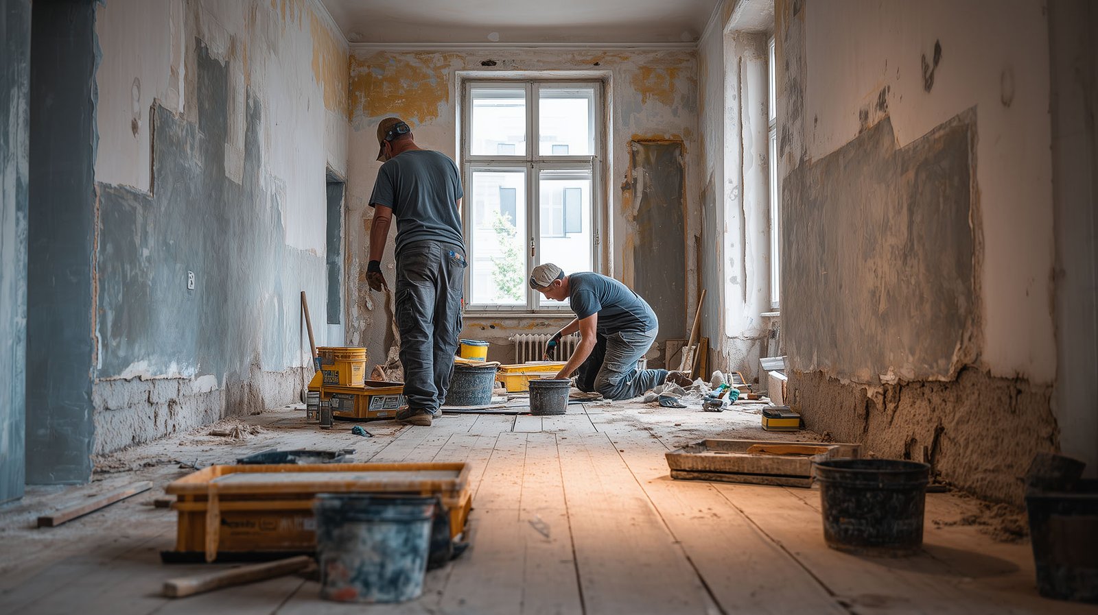 Contractors doing a home renovation